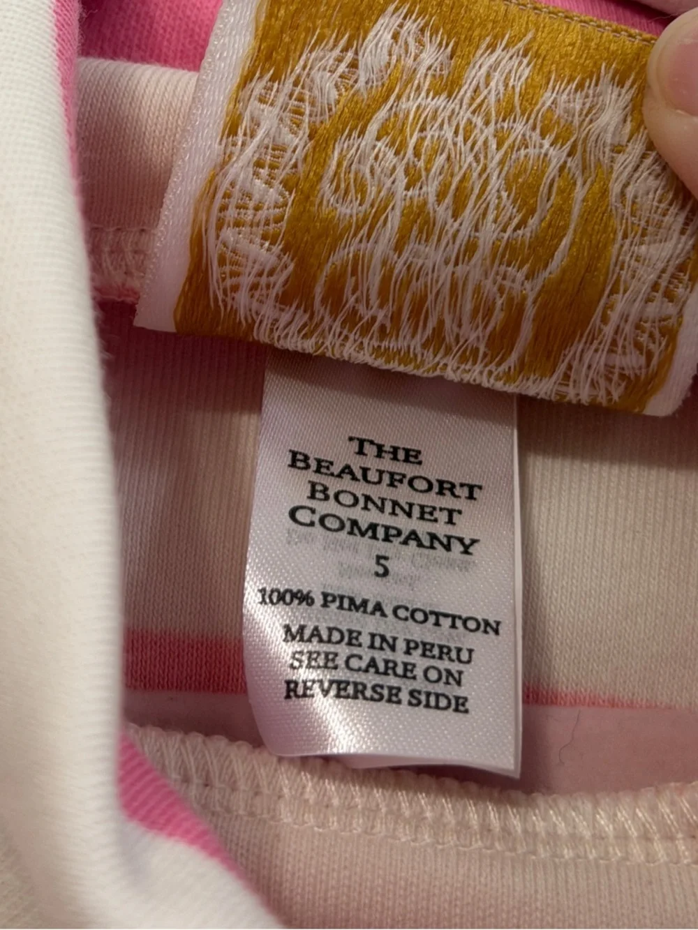 The Beaufort Bonnet Company Striped Turtleneck Longsleeve Top Size 5 Pima Cotton